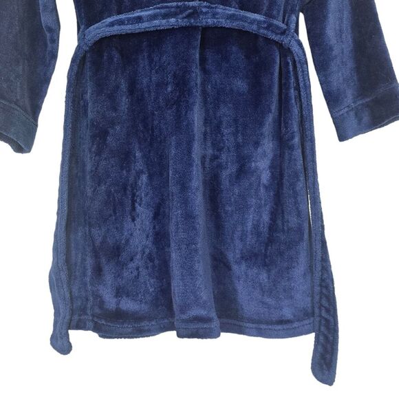 Komar Kids Boys Plush Fleece Robe Navy Blue Sports Champ Size XS 5 6 - Picture 8 of 9